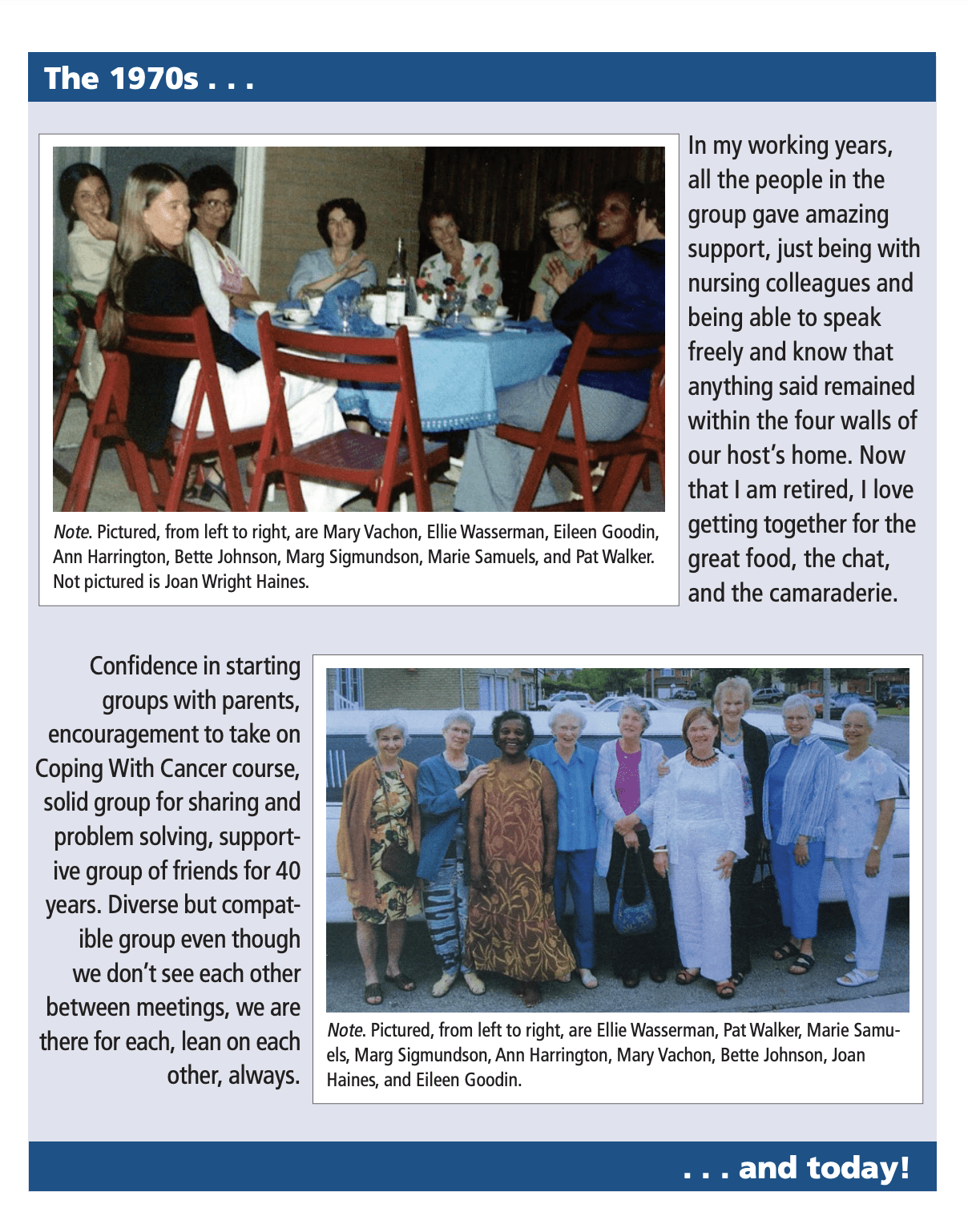 Supporting One Another for 40 Years – The Cancer History Project
