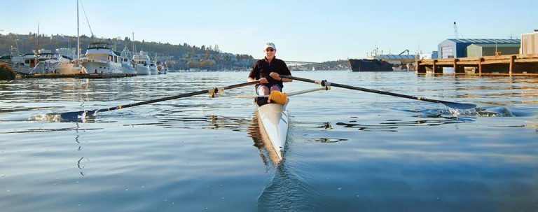 Dr. Rainer Storb often commuted to work by water.