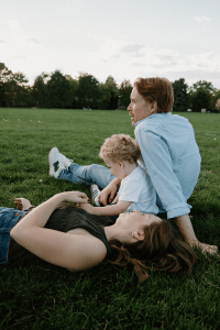 Herzer, his son, and his wife.